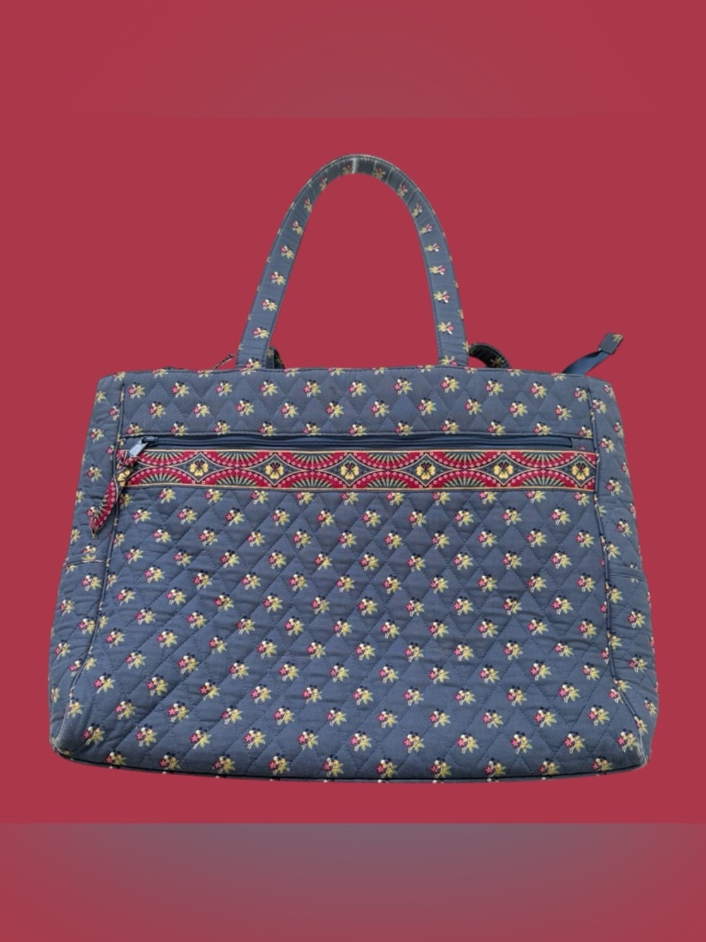 Vintage Y2K Vera Bradley EMILY Floral Farmhouse Retired Quilted Tote Diaper Bag